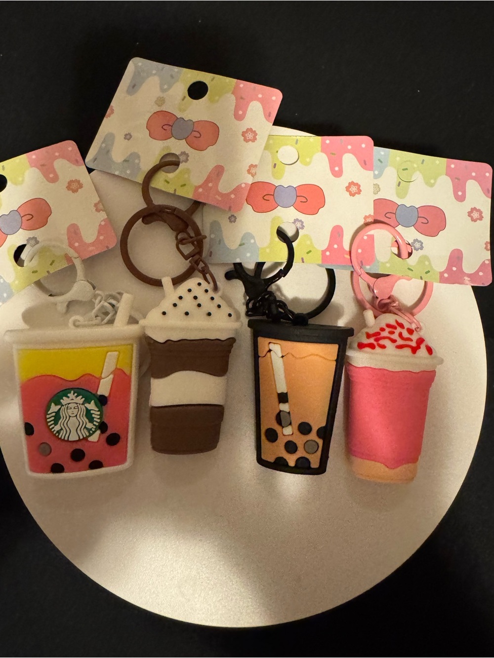 coffee theme keychains